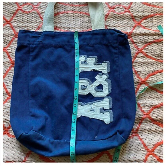 Abercrombie and Fitch canvas bag tote dark blue. - Picture 4 of 6